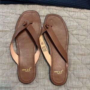 J. Crew Knotted Leather Thong Sandals